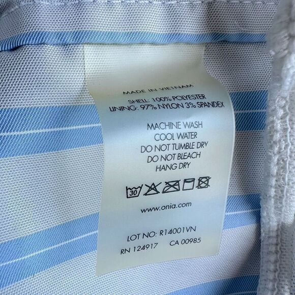 Onia Charles 7" Blue White Striped Swim Trunks Size XXL‎ Pockets - Picture 9 of 10
